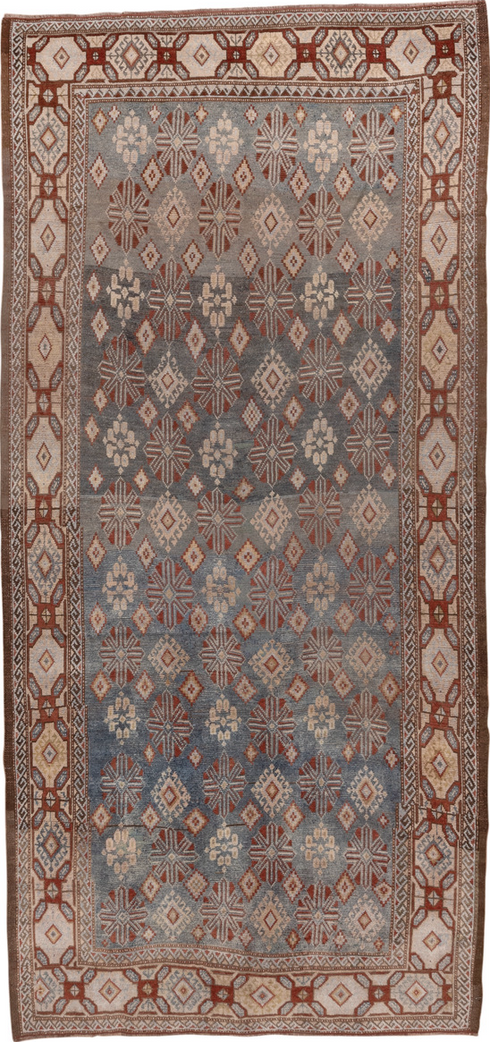 Antique Caucasian Runner Rug (4' x 9')